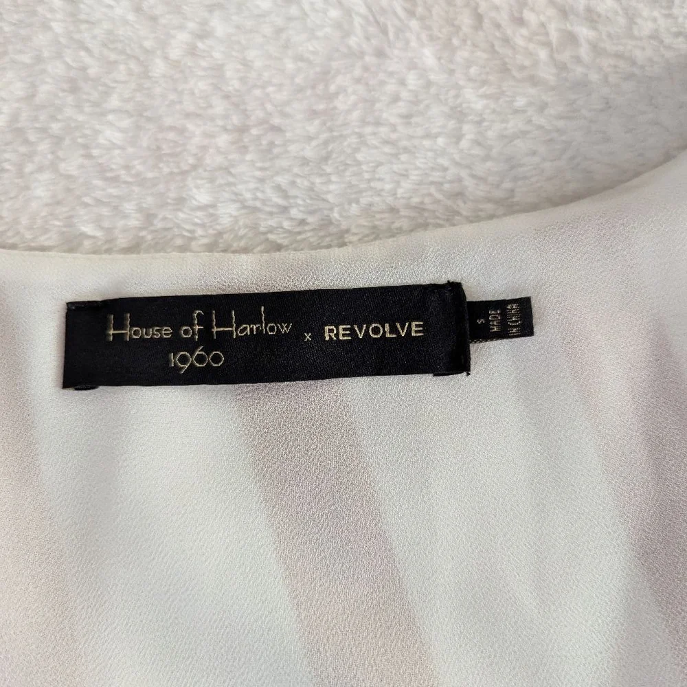 House of Harlow 1960 x Revolve Tallulah White Pink Striped Dress - Small